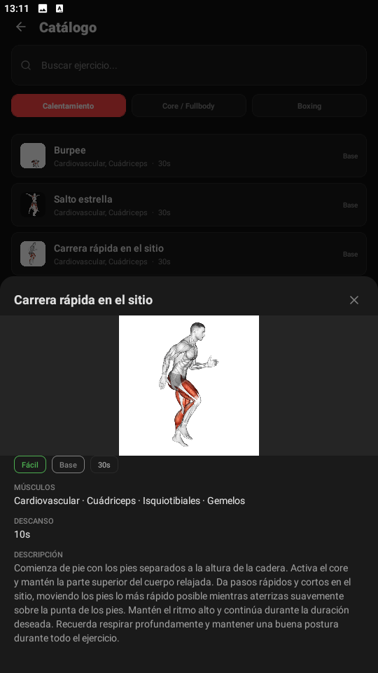 Detalle de ejercicio